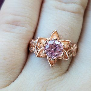 Fragrant Jewels Sz6 I ❤ You Lotus Butterfly Ring